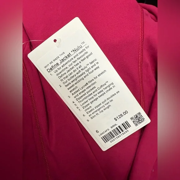 LuluLemon Define Jacket Nulu in Berry Rumble - Picture 4 of 7